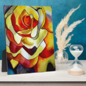 Plaque Photo peinture à l'aquarelle de fleur Jaune (Côté)