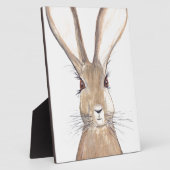 Plaque Photo Peinture à l'aquarelle de lièvre (Côté)
