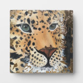 Plaque Photo Peinture à l'huile de léopard (Devant)