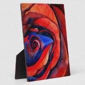 Plaque Photo Peinture abstraite de rose rouge macro (Côté)