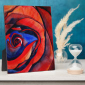 Plaque Photo Peinture abstraite de rose rouge macro (Côté)