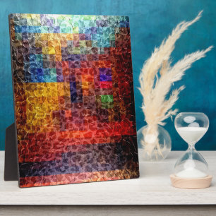 Plaque Photo Peinture Abstraite Ville Lumières