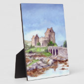 Plaque Photo Peinture aquarelle du château d'Eilean Donan (Côté)