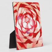 Plaque Photo Peinture artistique originale Camélia rose abstrai (Côté)