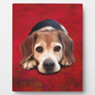 Plaque Photo Peinture beagle Art Chien Art