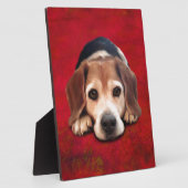 Plaque Photo Peinture beagle Art Chien Art (Côté)