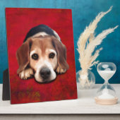 Plaque Photo Peinture beagle Art Chien Art (Côté)