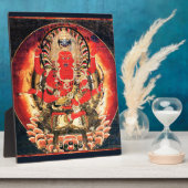 Plaque Photo Peinture bouddhiste d'Aizen Myoo du 14e siècle (Côté)