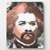 Plaque Photo Peinture d'aquarelle en or Frederick Douglass (Devant)