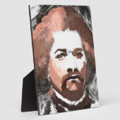 Plaque Photo Peinture d'aquarelle en or Frederick Douglass (Côté)