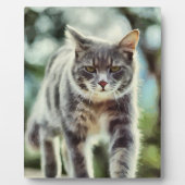 Plaque Photo Peinture de chat (Devant)
