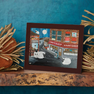 Plaque Photo Peinture de Sheep Town par Alfred Fox