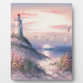 Plaque Photo Peinture D'Un Phare À L'Aube (Devant)