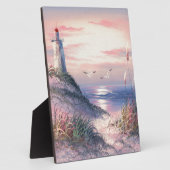 Plaque Photo Peinture D'Un Phare À L'Aube (Côté)