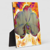 Plaque Photo Peinture florale tropicale abstraite d'orchidée (Côté)