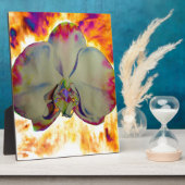 Plaque Photo Peinture florale tropicale abstraite d'orchidée (Côté)