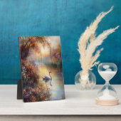 Plaque Photo Peinture impressionniste rustique Swan (Côté)