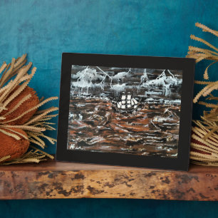 Plaque Photo Peinture Navires dans une tempête par Alfred Fox