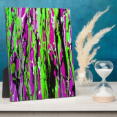 Plaque Photo Peinture Neon Paint Purple Vert et Noir (Côté)