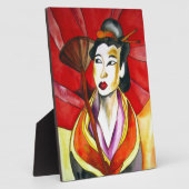 Plaque Photo peinture originale d'art Geisha (Côté)