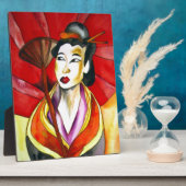 Plaque Photo peinture originale d'art Geisha (Côté)