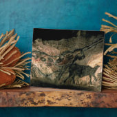 Plaque Photo Peinture rocheuse d'un animal à cornes, c.17000 av (Côté)