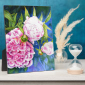 Plaque Photo Peinture rose blanc | romantique floral (Côté)