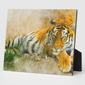 Plaque Photo Peinture sur tigre (Côté)