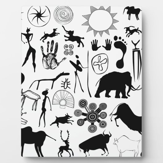 Plaque Photo Peintures rupestres - art primitif (Devant)