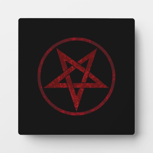 Plaque Photo Pentagram Red Devil (Devant)