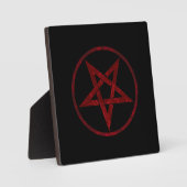 Plaque Photo Pentagram Red Devil (Recto)