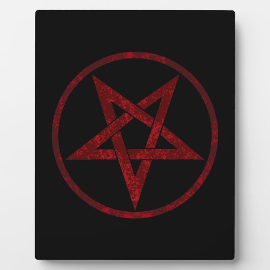 Plaque Photo Pentagram Red Devil (Devant)