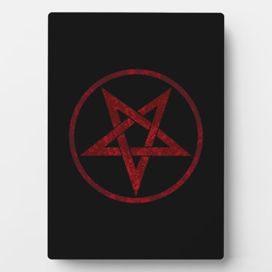 Plaque Photo Pentagram Red Devil (Devant)
