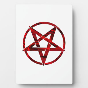 Plaque Photo Pentagramme du Diable Rouge