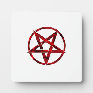 Plaque Photo Pentagramme du Diable Rouge