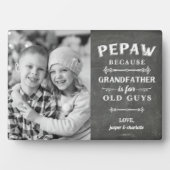 Plaque Photo Pepaw Grand-Père Fête des pères Enfants Photo (Devant)