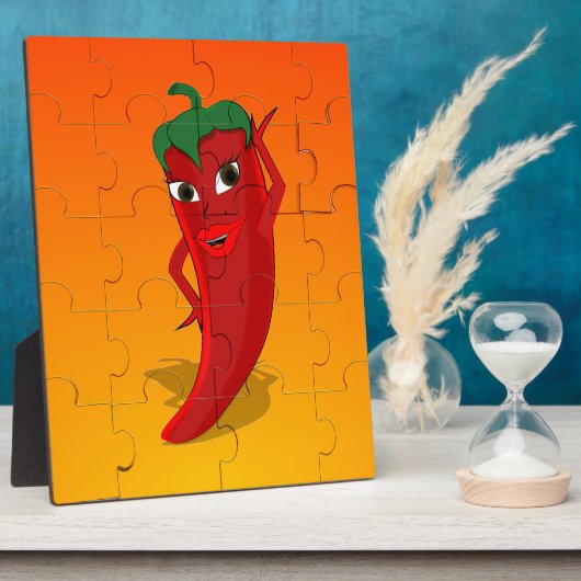 Plaque Photo Pepper Rouge Diva Puzzle (Côté)