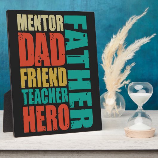 Plaque Photo Père Ami Mentor Papa Professeur Hero (Côté)