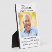 Plaque Photo Père De Groom Photo Mariage Du Mémorial Du Ciel (Côté)