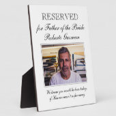 Plaque Photo Père De La Mariée Mariage De Mémorial Photo (Côté)