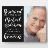 Plaque Photo Père de la mariée Réservé Ciel Photo (Devant)