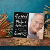 Plaque Photo Père de la mariée Réservé Ciel Photo (Côté)