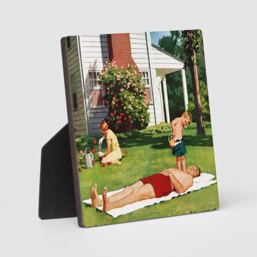 Plaque Photo Père de l'arrosage (Recto)