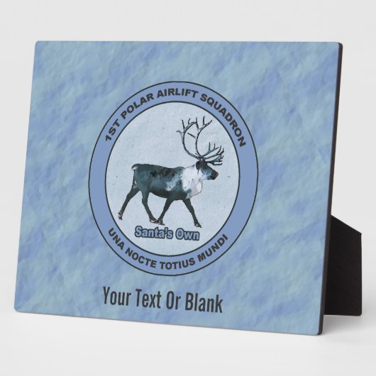 Plaque Photo Père Noël 1er Polar Airlift Sqdn - Subduit (Côté)