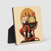 Plaque Photo Père Noël au monde (Recto)