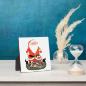 Plaque Photo Père Noël avec train (Insitu)