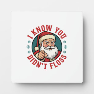 Plaque Photo Père Noël drôle n'a pas utilisé de fil dentaire No
