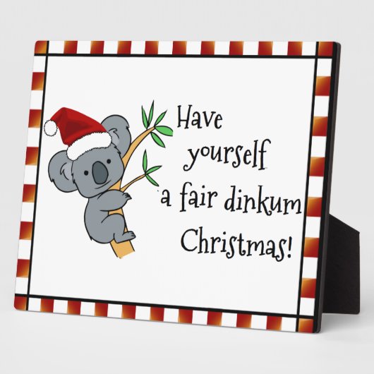 Plaque Photo Père Noël Koala - Fair Dinkum (Côté)
