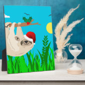 Plaque Photo père Noël sloth (Côté)