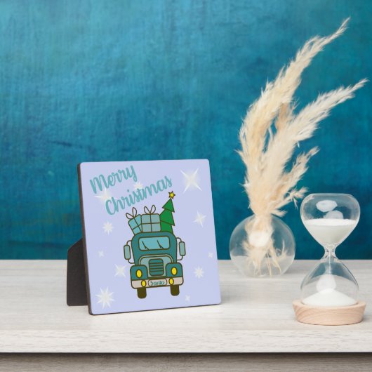 Plaque Photo Père Noël vue de devant Joyeux Noël (Insitu)